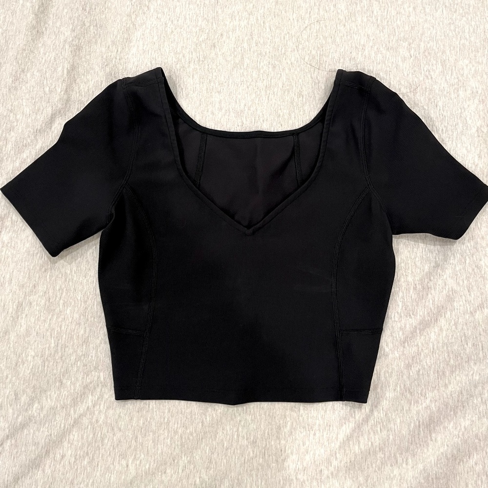 Lululemon - Ribbed Contoured V-neck Yoga Short Sleeve
